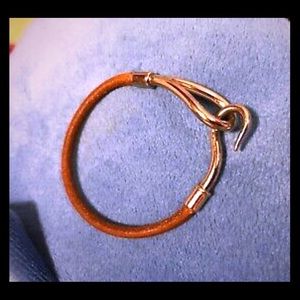 HERMÈS LEATHER FISH HOOK BRACELET